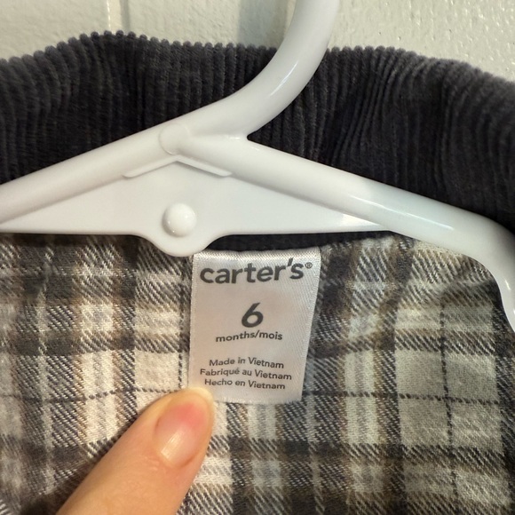 Carter's baby boy Tan Jacket 6 months with charcoal Accents. Outdoor - Picture 2 of 6